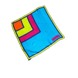 Peter Max Vintage 100% Silk Pop Art Geometric Square Scarf